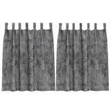 Vidaxl velvet gordijnen met gordijnen 2 pcs grijs 140 x 140 cm fluweel