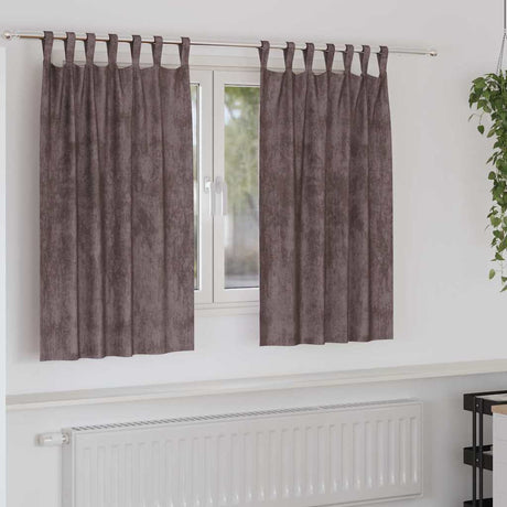 Vidaxl velvet gordijnen met gordijnen 2 pcs bruin 140 x 140 cm fluweel