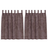 Vidaxl velvet gordijnen met gordijnen 2 pcs bruin 140 x 140 cm fluweel