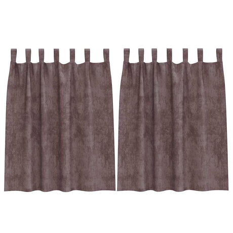 Vidaxl velvet gordijnen met gordijnen 2 pcs bruin 140 x 140 cm fluweel