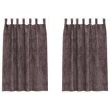 Vidaxl velvet gordijnen met gordijnen 2 pcs bruin 175 x 140 cm fluweel