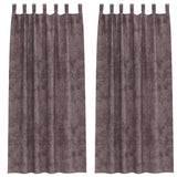 Vidaxl velvet gordijnen met gordijnen 2 pcs bruin 225 x 140 cm fluweel