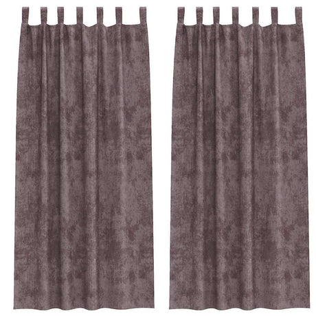 Vidaxl velvet gordijnen met gordijnen 2 pcs bruin 225 x 140 cm fluweel