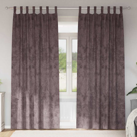 Vidaxl velvet gordijnen met gordijnen 2 pcs bruin 260 x 140 cm fluweel