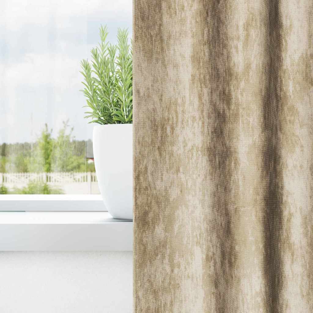 Vidaxl velvet gordijnen met gordijnen 2 pcs crème 140 x 140 cm fluweel