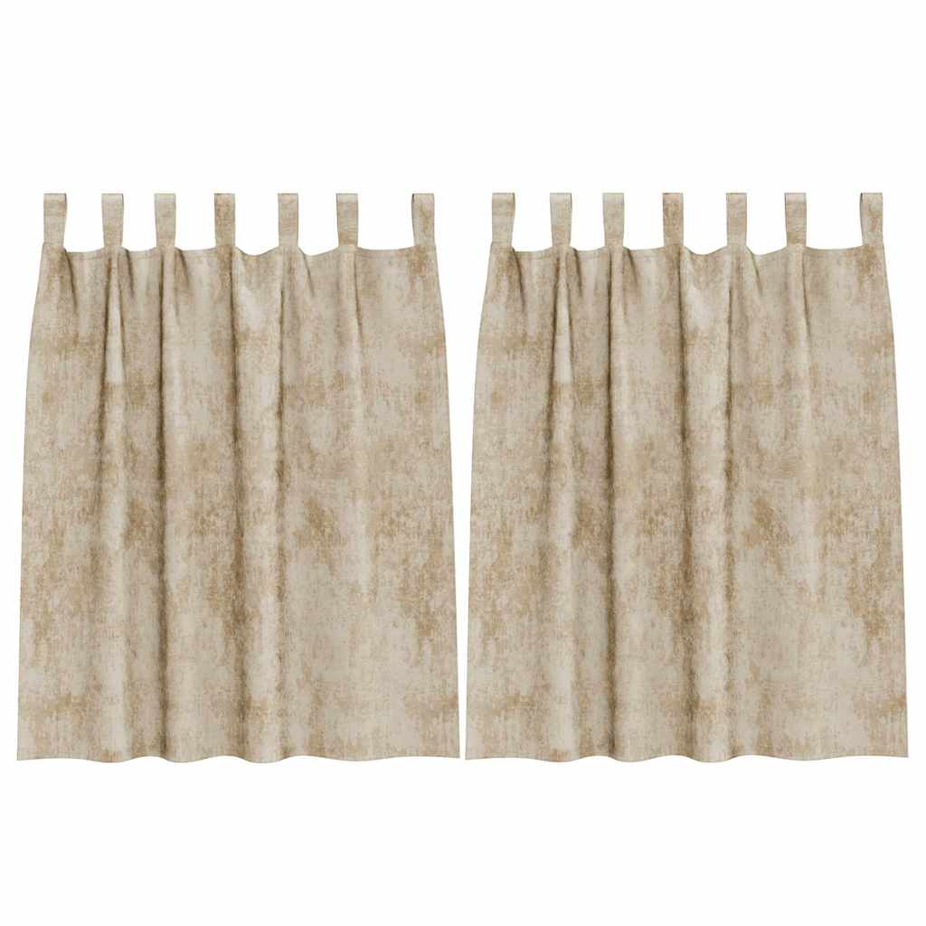 Vidaxl velvet gordijnen met gordijnen 2 pcs crème 140 x 140 cm fluweel