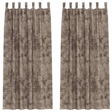 Vidaxl velvet gordijnen 2 pcs cappuccino 245 x 140 cm fluweel