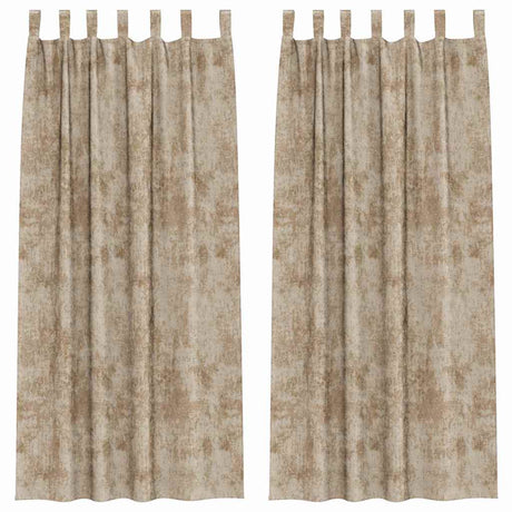 Vidaxl velvet gordijnen 2 pcs champagne 260 x 140 cm fluweel