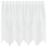 Vidaxl kantgordijn met gordijnen bloemen wit 80 x 150 cm polyester