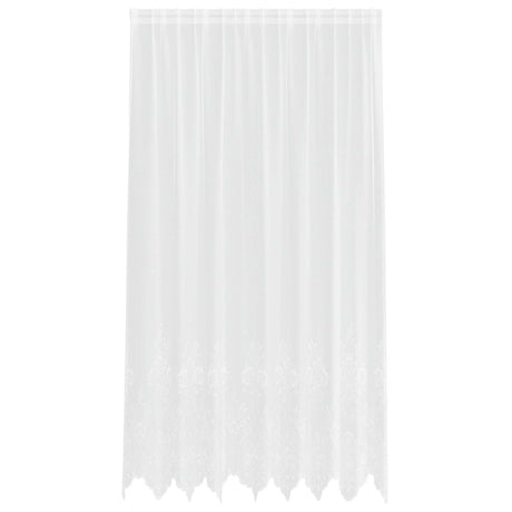 Vidaxl kantgordijn met gordijnen bloemen wit 245 x 200 cm polyester