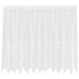Vidaxl kantgordijn met gordijnen bloemen wit 140 x 300 cm polyester