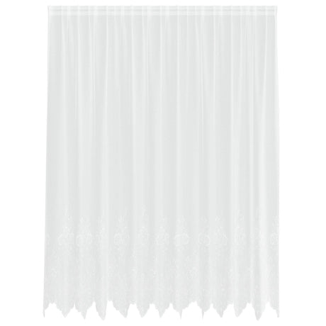 Vidaxl kantgordijn met gordijnen bloemen wit 240 x 300 cm polyester
