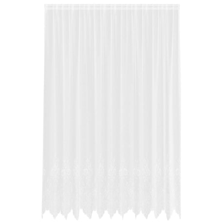 Vidaxl kantgordijn met gordijnen bloemen wit 260 x 300 cm polyester