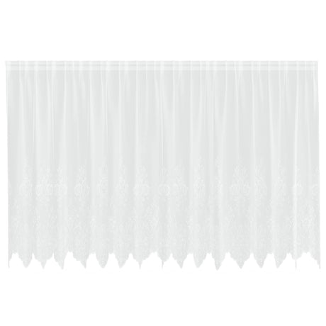 Vidaxl kantgordijn met gordijnen bloemen wit 140 x 400 cm polyester