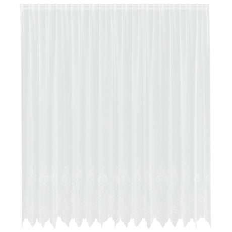 Vidaxl kantgordijn met gordijnen bloemen wit 280 x 400 cm polyester