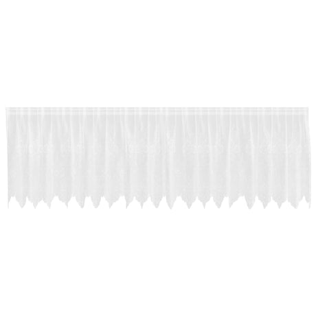 Vidaxl kantgordijn met gordijnen bloemen wit 120 x 500 cm polyester