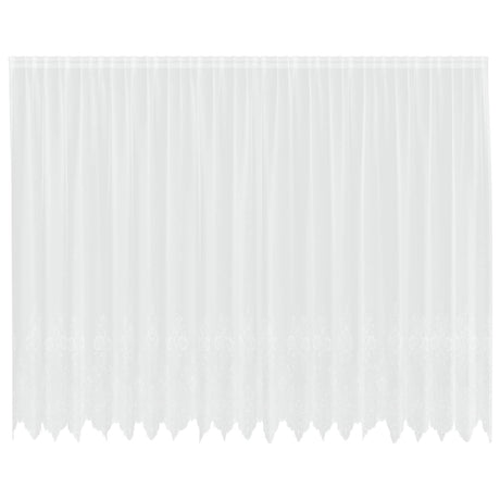Vidaxl kantgordijn met gordijnen bloemen wit 200 x 500 cm polyester
