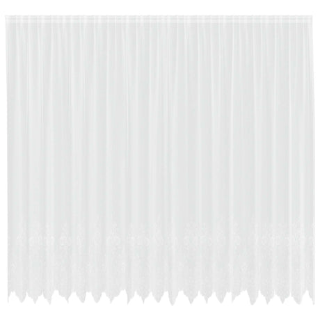 Vidaxl kantgordijn met gordijnen bloemen wit 280 x 500 cm polyester