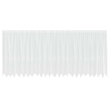 Vidaxl kantgordijn met gordijnen bloemen wit 160 x 600 cm polyester