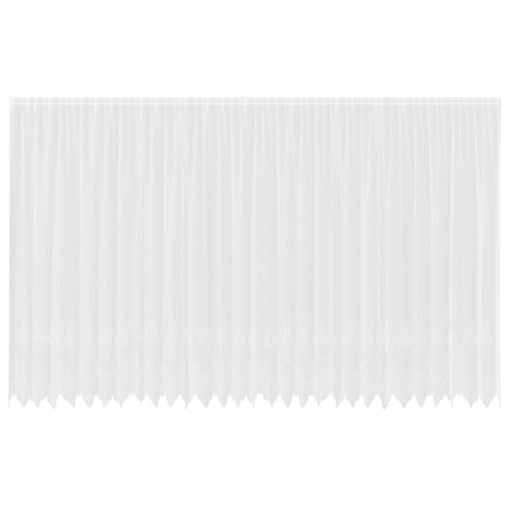 Vidaxl kantgordijn met gordijnen bloemen wit 280 x 750 cm polyester