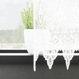 Vidaxl kantgordijn met gordijnen bloemen wit 245 x 1200 cm polyester