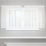 Vidaxl kantgordijn met gordijnen bloemen wit 80 x 150 cm polyester