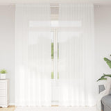 Vidaxl kantgordijn met gordijnen bloemen wit 260 x 150 cm polyester