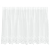 Vidaxl kantgordijn met gordijnen bloemen wit 80 x 200 cm polyester