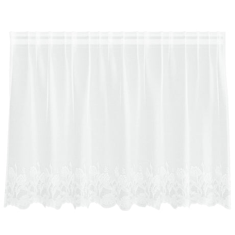 Vidaxl kantgordijn met gordijnen wit 200 x 120 cm polyester