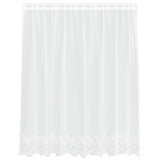 Vidaxl kantgordijn met gordijnen bloemen wit 140 x 200 cm polyester
