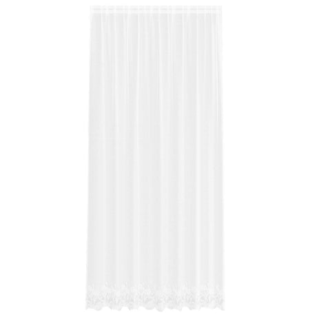 Vidaxl kantgordijn met gordijnen bloemen wit 280 x 200 cm polyester