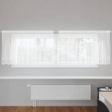 Vidaxl kantgordijn met gordijnen bloemen wit 100 x 300 cm polyester