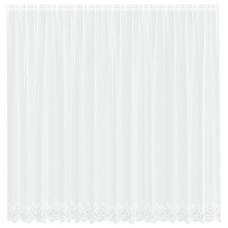 Vidaxl kantgordijn met gordijnen bloemen wit 245 x 400 cm polyester