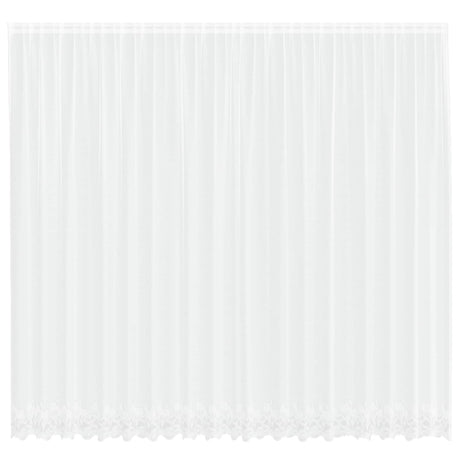 Vidaxl kantgordijn met gordijnen bloemen wit 300 x 500 cm polyester