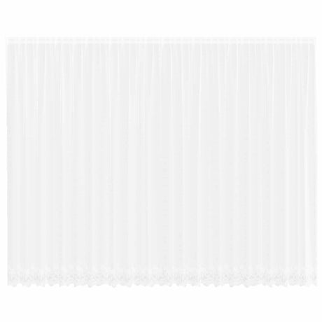 Vidaxl kantgordijn met gordijnen bloemen wit 260 x 600 cm polyester