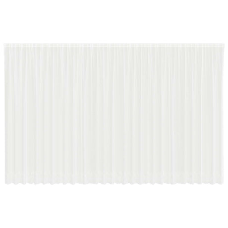Vidaxl kantgordijn met gordijnen bloemen wit 300 x 750 cm polyester