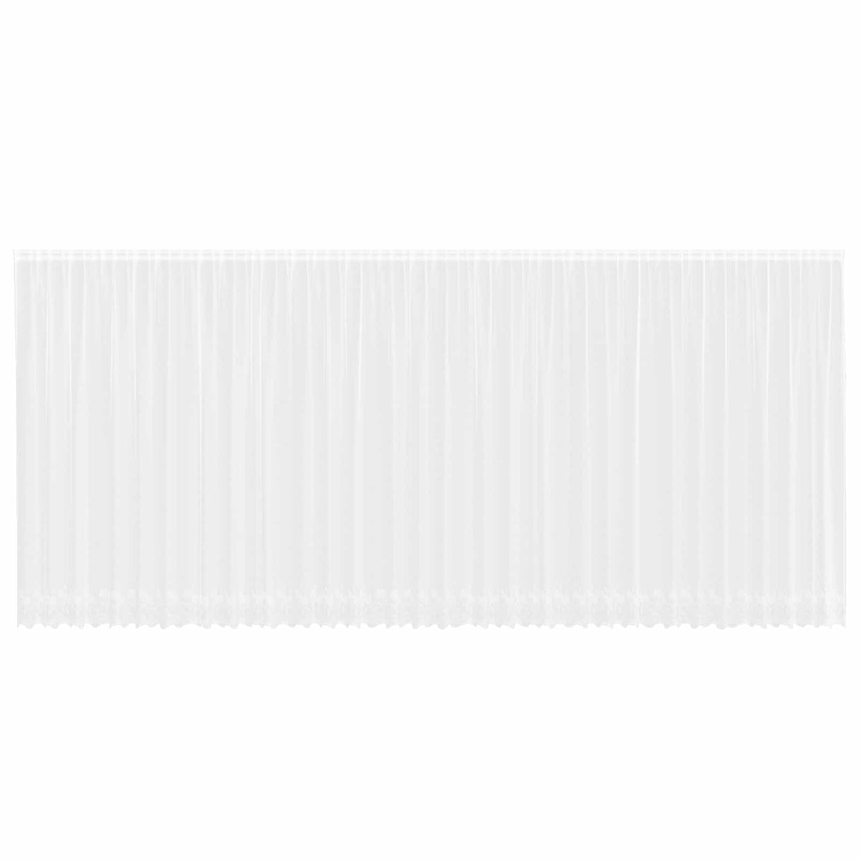 Vidaxl kantgordijn met gordijnen bloemen wit 245 x 900 cm polyester