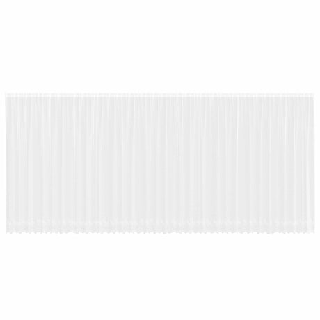 Vidaxl kantgordijn met gordijnen bloemen wit 245 x 900 cm polyester