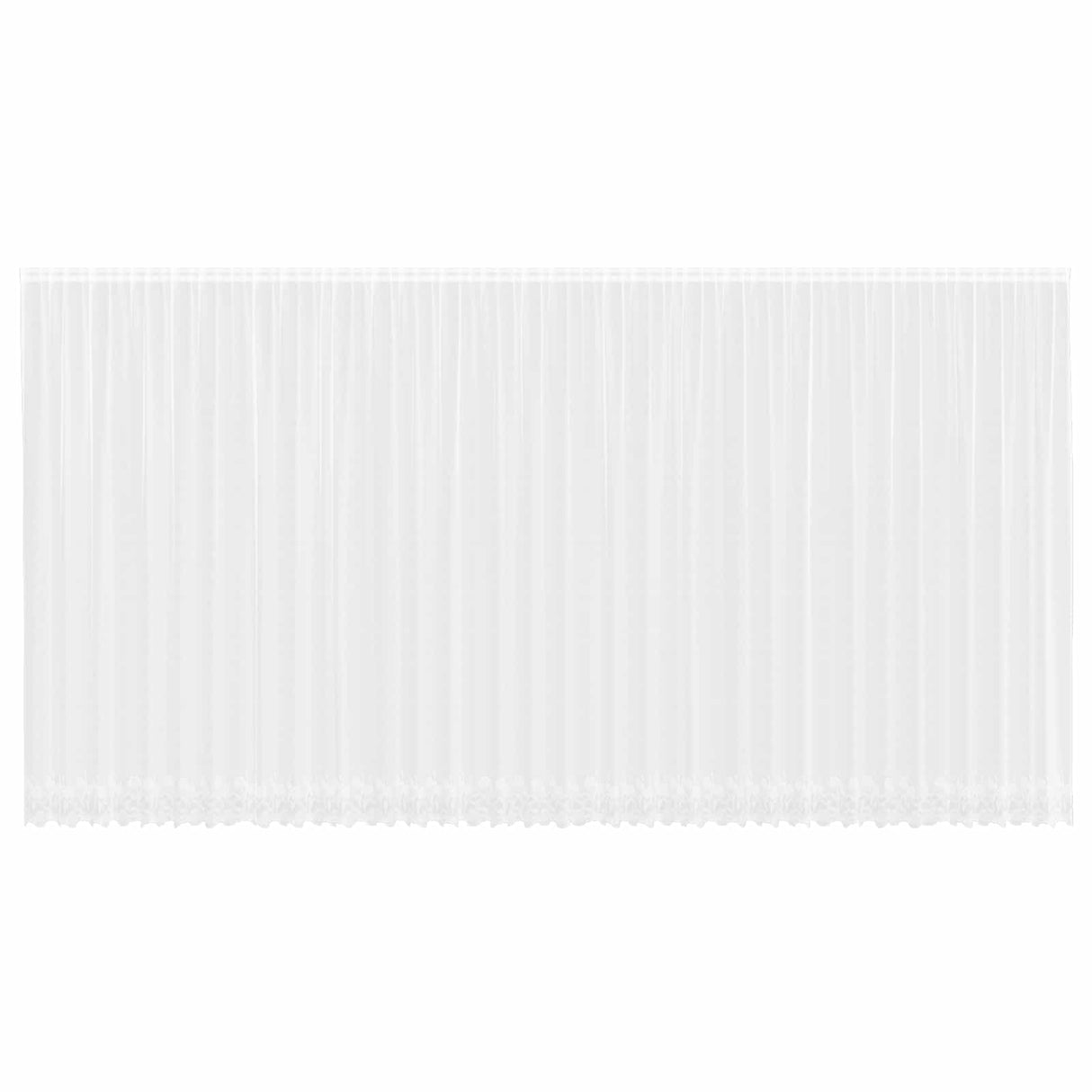 Vidaxl kantgordijn met gordijnen bloemen wit 280 x 900 cm polyester