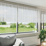 Vidaxl kantgordijn met gordijnen bloemen wit 80 x 1200 cm polyester