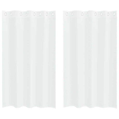 Vidaxl voile gordijn met gordijnen 2 pcs wit 175 x 140 cm polyester