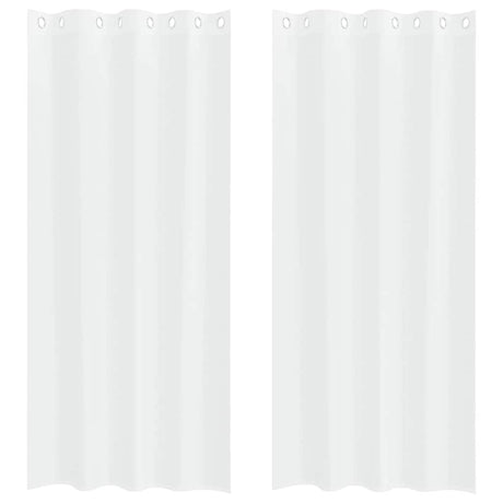 Vidaxl voile gordijn met gordijnen 2 pcs wit 260 x 140 cm polyester