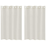 Vidaxl voile gordijn met gordijnen 2 pcs crème 140 x 140 cm polyester