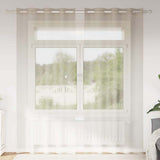Vidaxl voile gordijn met gordijnen 2 pcs zand 260 x 140 cm polyester