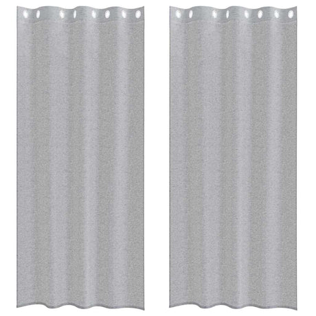 Vidaxl voile gordijn 2 pcs donkergrijs 245 x 140 cm polyester
