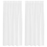 Vidaxl voile gordijn met gordijnen 2 pcs wit 175 x 140 cm polyester
