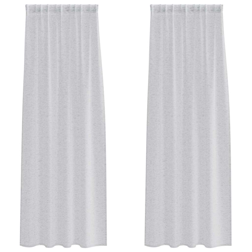 Vidaxl voile gordijn 2 pcs lichtgrijs 260 x 140 cm polyester