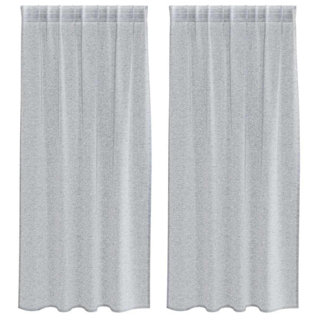 Vidaxl voile gordijn 2 pcs donkergrijs 175 x 140 cm polyester