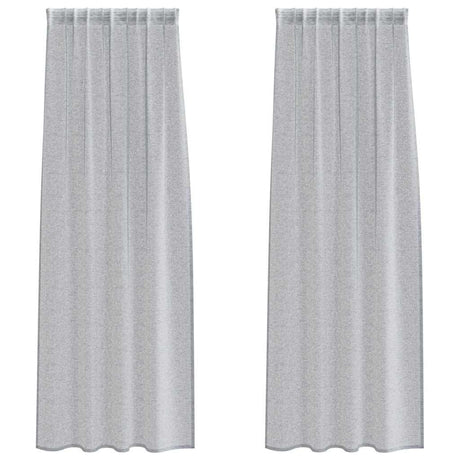 Vidaxl voile gordijn 2 pcs donkergrijs 225 x 140 cm polyester
