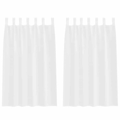 Vidaxl voile gordijn met gordijnen 2 pcs wit 175 x 140 cm polyester